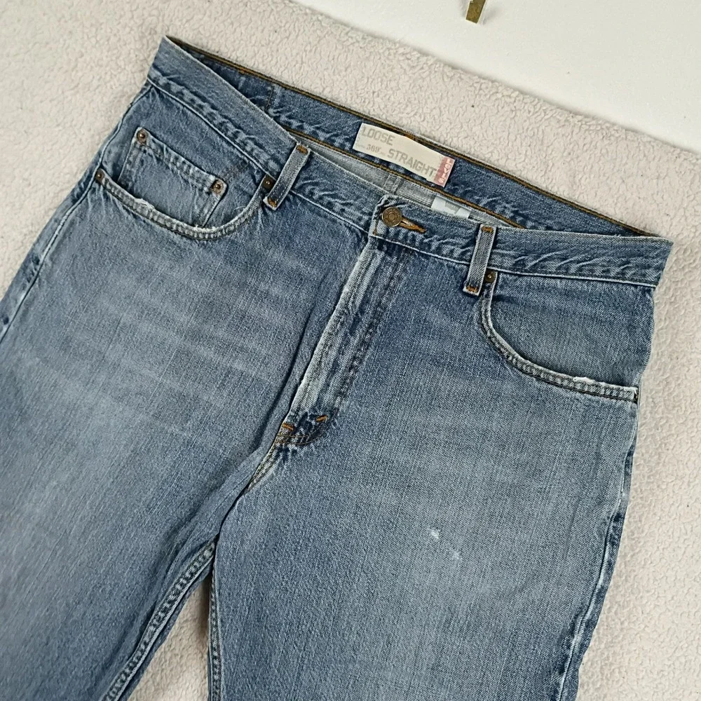 Vintage Levi 569 Loose Straight Jeans Mens 36x31 Light Wash Skate Baggy Y2K